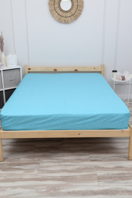 Простыня поплин Винтаж-компаньон бирюзовый