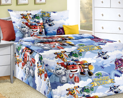 Постельное белье Полет  1 Перкаль голубой